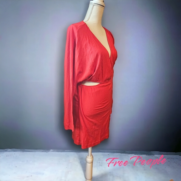 NWT $70 FP Beach Red Stasia Mini Dress- Small - Picture 4 of 9